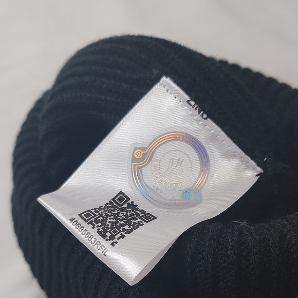 Moncler Black Knit Beanie - Picture 3 of 3